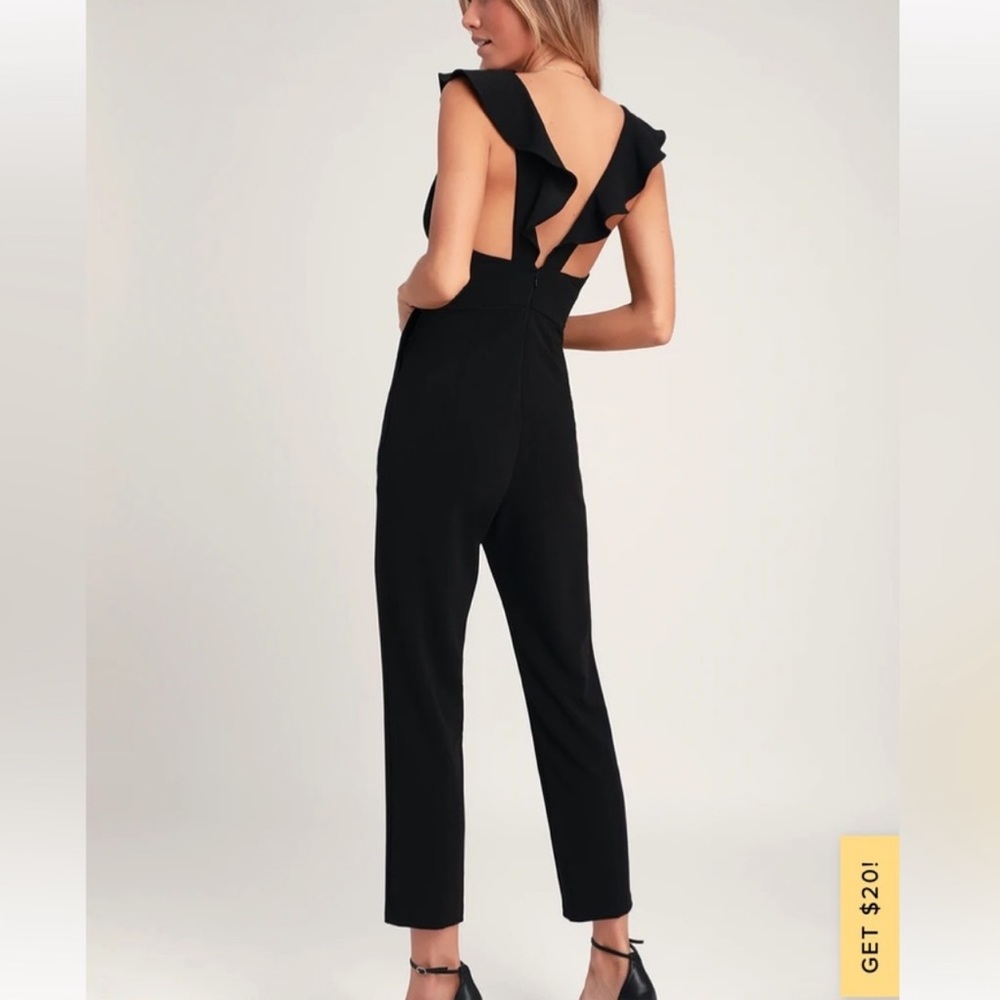 Lulus Leilani Black Ruffle Jumpsuit - Picture 2 of 5